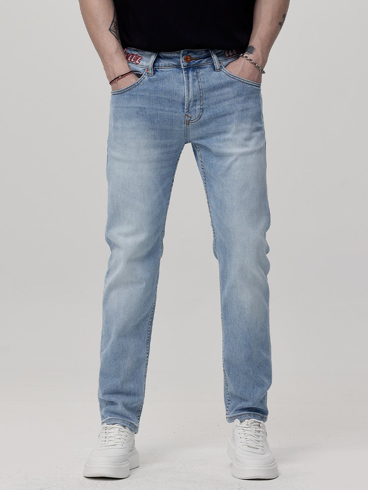 0376 Light Blue Slim Jeans product detail
