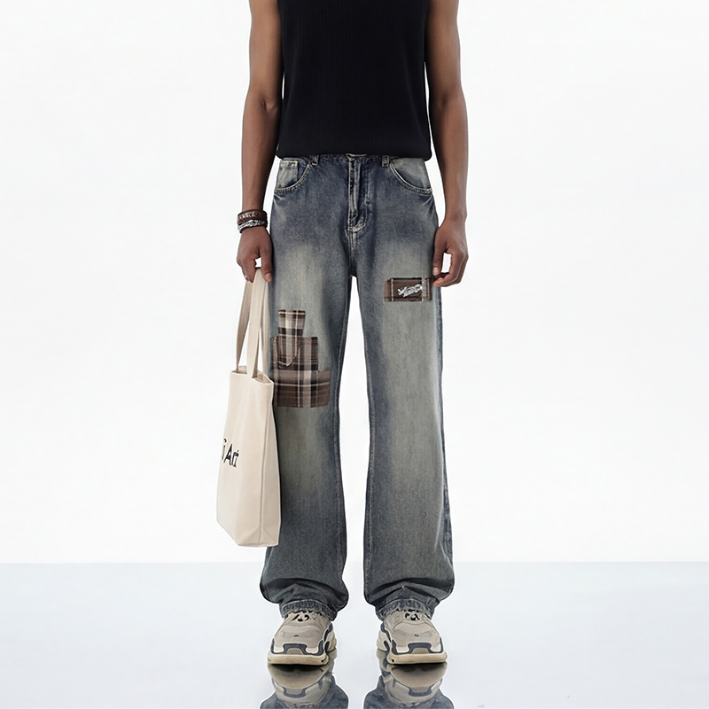 2006 Patch Panel Wide-Leg Jeans product detail