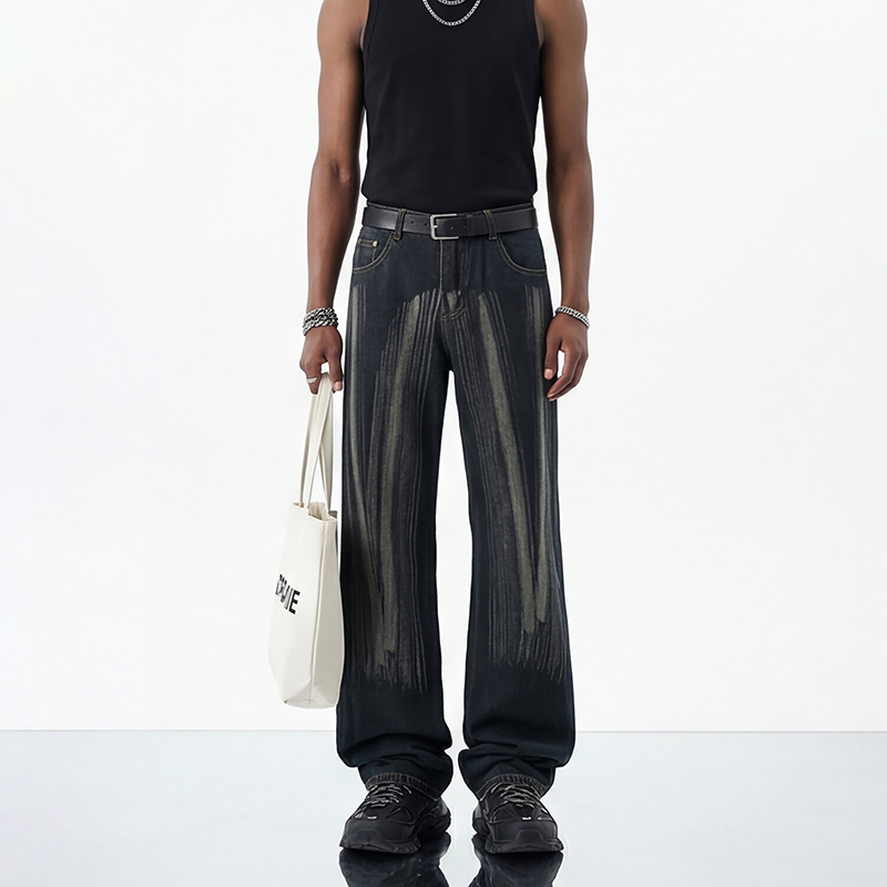 3028 black straight jeans