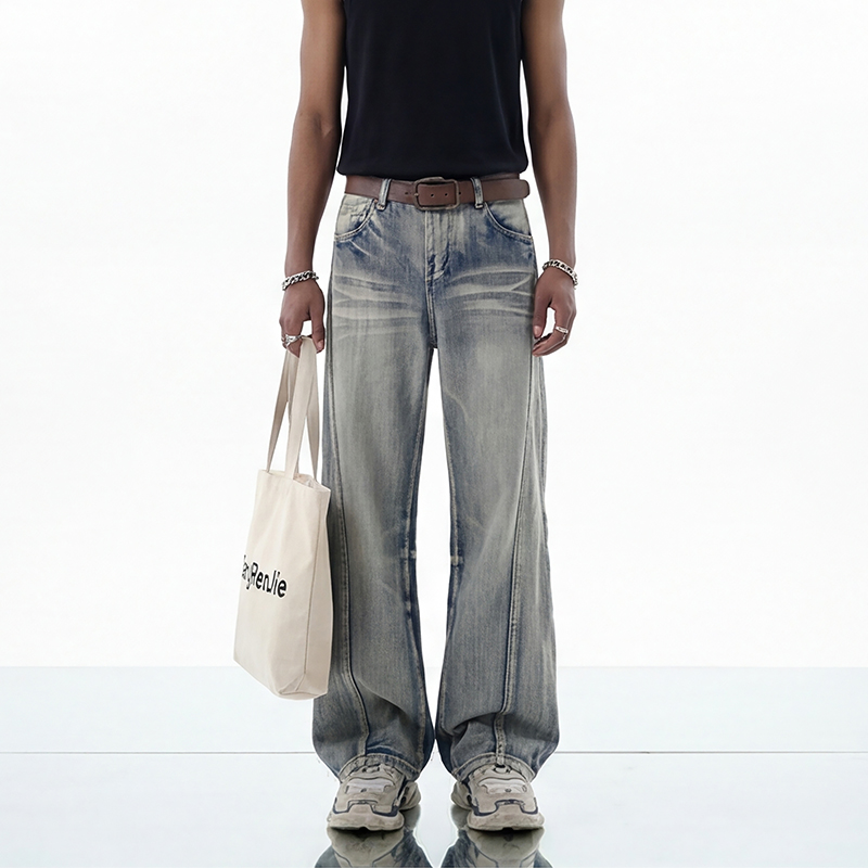 6008 Stone Wash Loose Jeans product detail