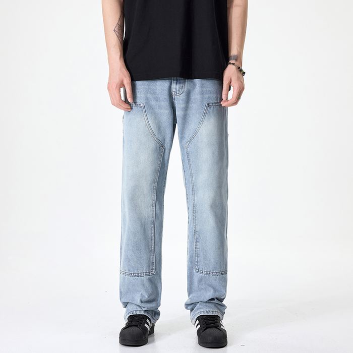 jk8002 ice blue loose jeans