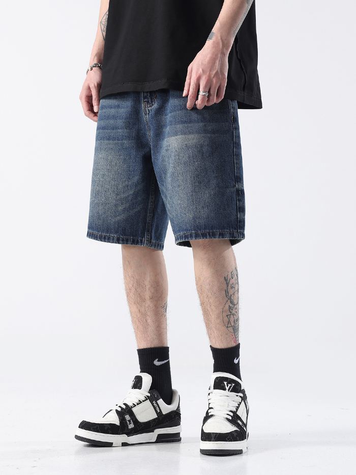 8129 blue casual shorts