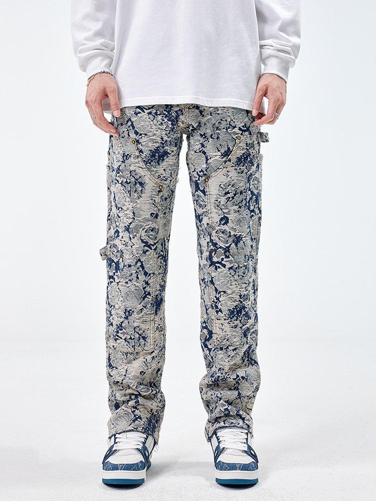 8636 Pattern Loose Jeans product detail