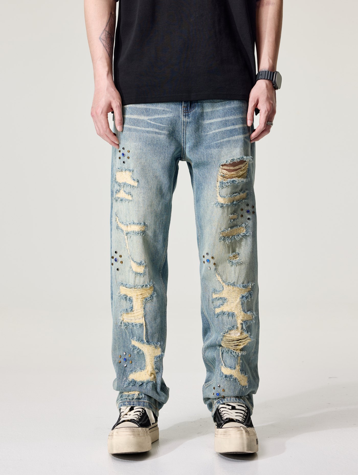 JK9802 Light Blue Ripped Jeans product detail